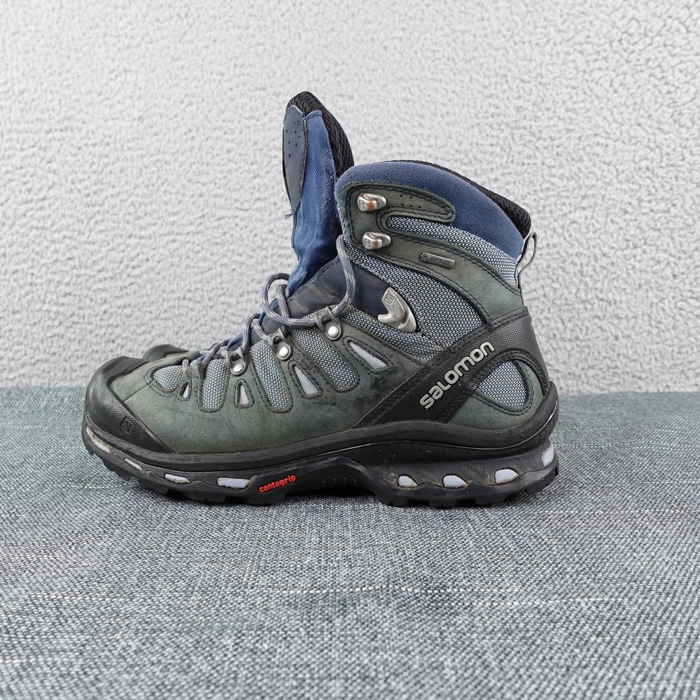 Salomon Quest 4D GTX Hiking Boots Mens 8.5‎ / Womens 10 Green Blue Waterproof